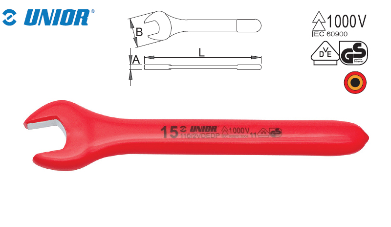 Cheie fixa simpla izolata in dublu-strat 1000V Unior, 13 mm